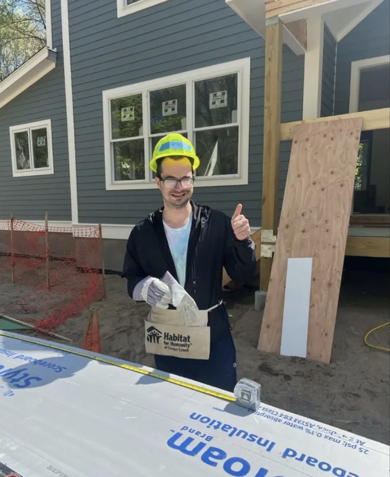 Bryan Given volunteers with Habitat for Humanity as part of Edinburg Center's Meaningful Whole Life program